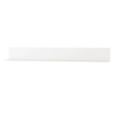 Elegant Santino White Gloss Long Floating Wall Shelf for Modern Interiors - UK Luxury Furniture